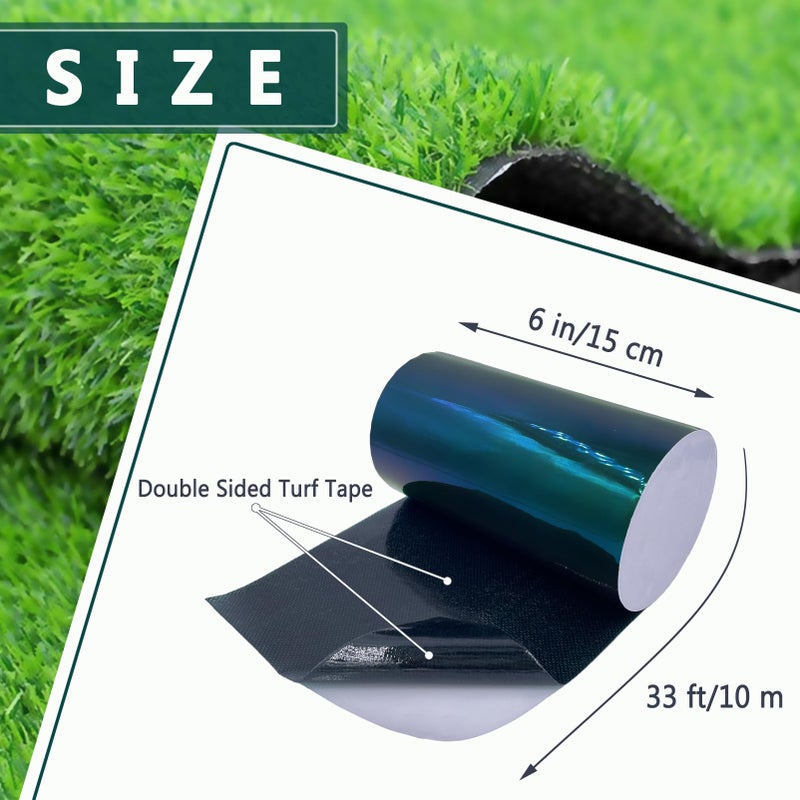 COBARYEN Artificial Grass Turf Self Adhesive Tape,Seaming Tape for Carpet,Tape for Connecting Artificial Turf Grass (6InX33Ft(Double-Sided)) - Image 2